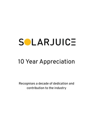 10 Year Appreciation Partnership Award