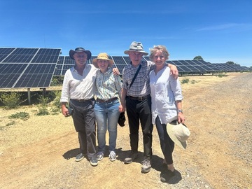 4 Representatives from Goulburn Community, admiring ground mount solar