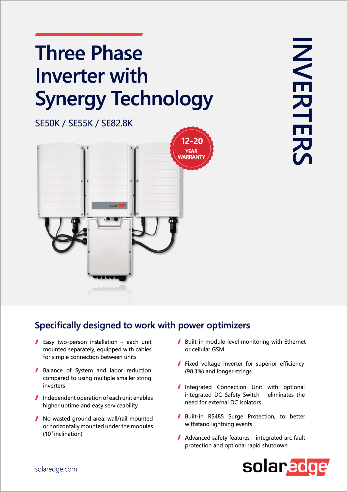 Solar Edge SE82.8K-AU000NNF2 Three Phase Inverter