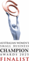 Australian Women's Small Business Champion Awards 2025 Finalist badge