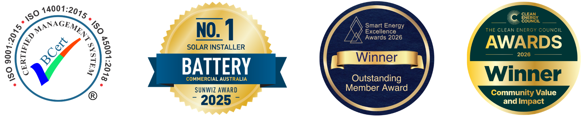 Website Footer, Awards & Certificate Badges